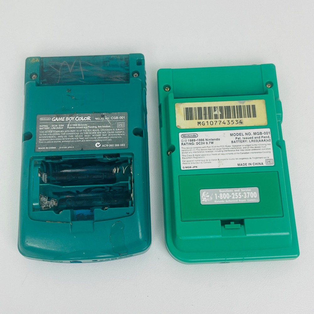 Nintendo Game Boy Color Teal CGB-001 & Game Boy Pocket Green MGB-001 For Parts - Picture 6 of 6